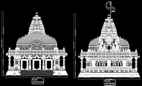 hindu temple cad block
